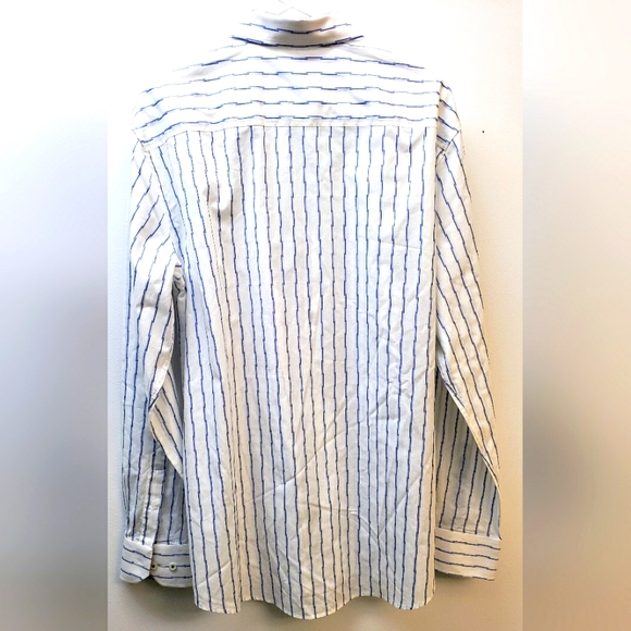Bugatchi Long Sleeve Button Front Shirt, Size Large - Fitted Shape - Picture 2 of 5